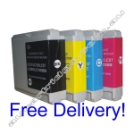 4 Black + 2 of Each Colour Compatible LC37 Ink Cartridges Combo
