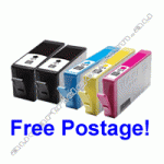 5 x Compatible HP 564XL B/C/M/Y Ink Cartridges - Combo