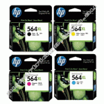A Set Genuine HP 564XL B/C/M/Y Ink Cartridges
