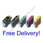 Any 5 Compatible Canon BCI3eBK BCI6BK/C/M/Y Ink Cartridges