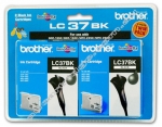 Genuine Brother LC37BK Black Ink Cartridge Twin Pack