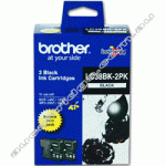 Genuine Brother LC38BK Black Ink Cartridge Twin Pack