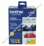 Genuine Brother LC38 Cyan, Magenta & Yellow Colour Ink Pack