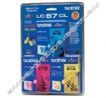 Genuine Brother LC57 Cyan, Magenta & Yellow Colour Ink Pack