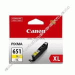 Genuine Canon CLI651XLY High Yield Yellow Ink Cartridge