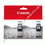 Genuine Canon PG510 Black Ink Cartridge Twin Pack