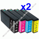 2 Sets Compatible Epson 676XL B/C/M/Y Ink Cartridges